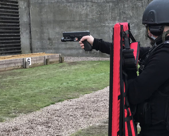 Firearms training on the range