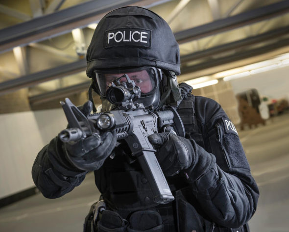 MDP Tactical Firearms Unit officer, with firearm