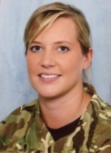Sarah in military uniform